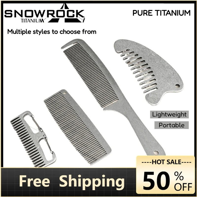 Comb Pocket Titanium - SNOWROCK Stone-Washed Titanium Haar- & Baardkam