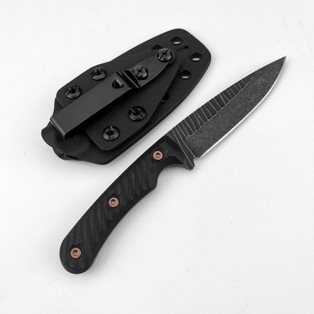 Edc Carry Fixed Blade - Volledig geïntegreerd bushcraftmes met D2-lemmet, antislip