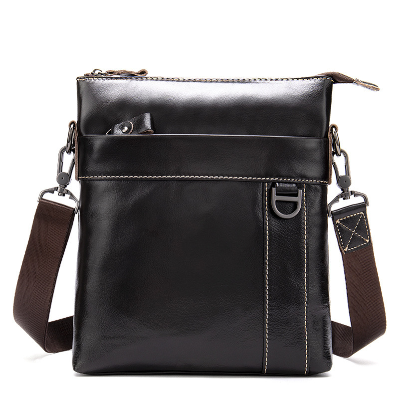 Edc Carry Bag For Men - Vintage Heren Lederen Borsttas Verticale Schoudertas