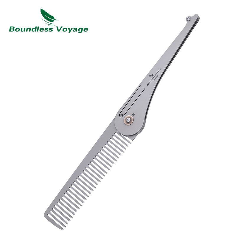 Comb Pocket Titanium - Titanium opvouwbare kam Ultralichte reishaarkam, antistatische