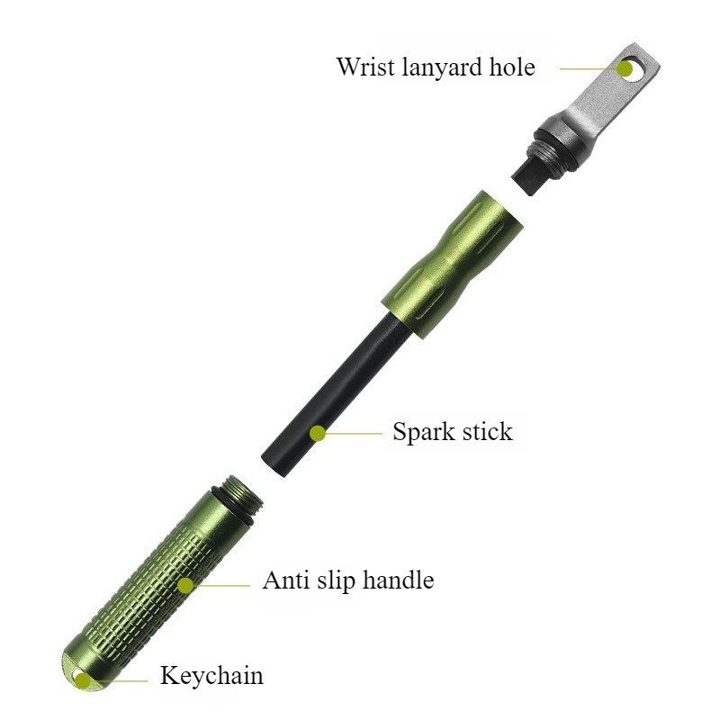 Ferro Rod Striker - Draagbare waterdichte vuursteen noodvuurstarter multifunctionele outdoor