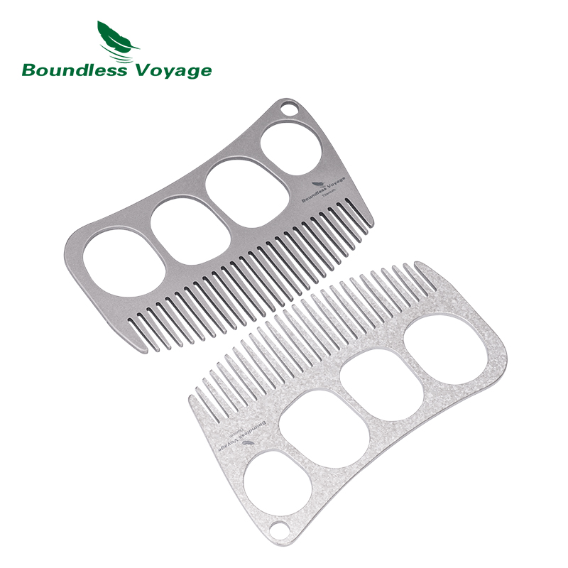 Comb Pocket Titanium - Boundless Voyage Titanium handvattloze kam voor
