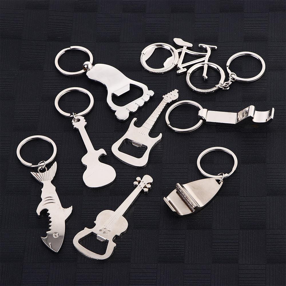 Bottle Opener Keyring - Cadeaus voor gasten: metalen sleutelhangers, flesopeners,