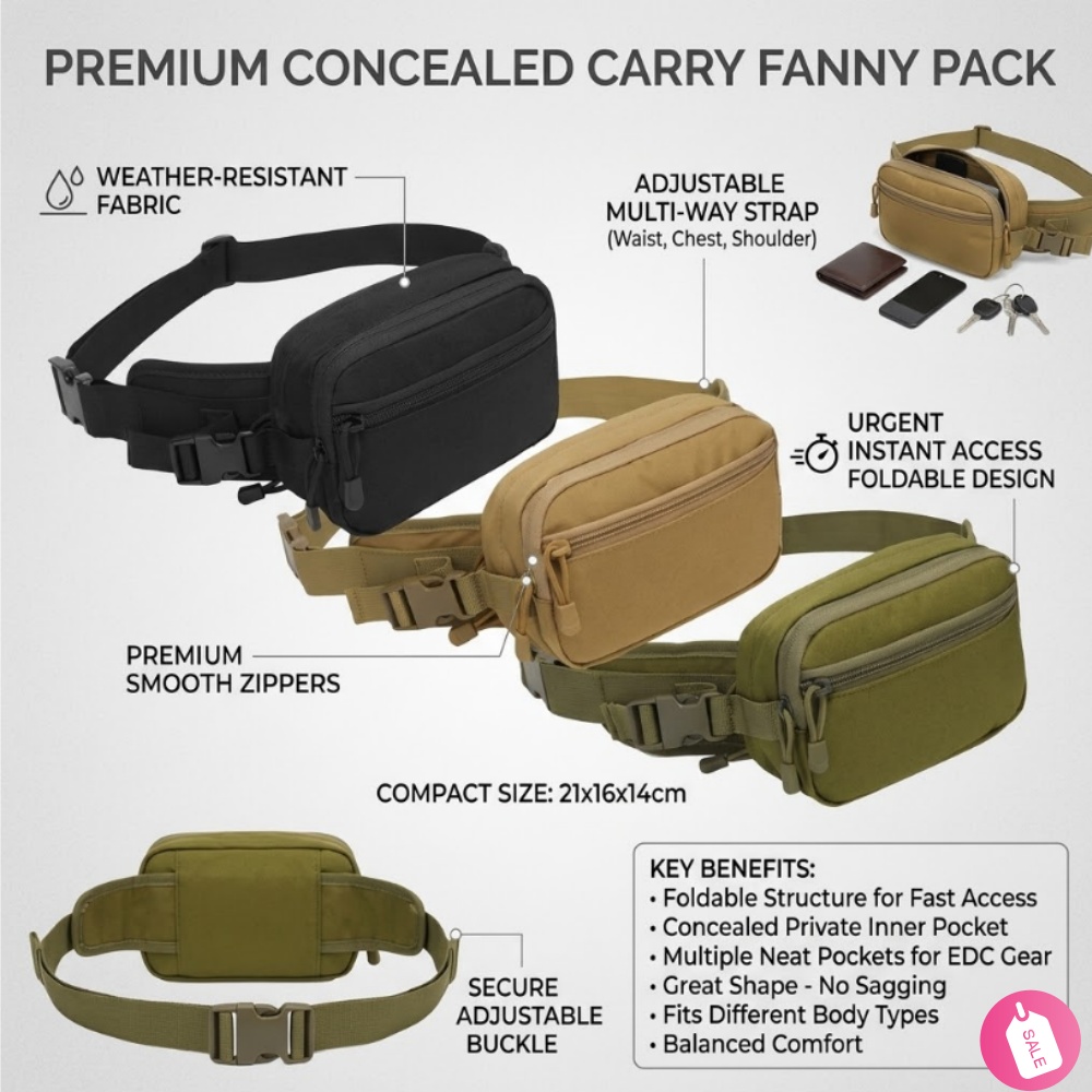 Edc Carry Bag For Men - Tactische verborgen draagtas heuptas voor heren,