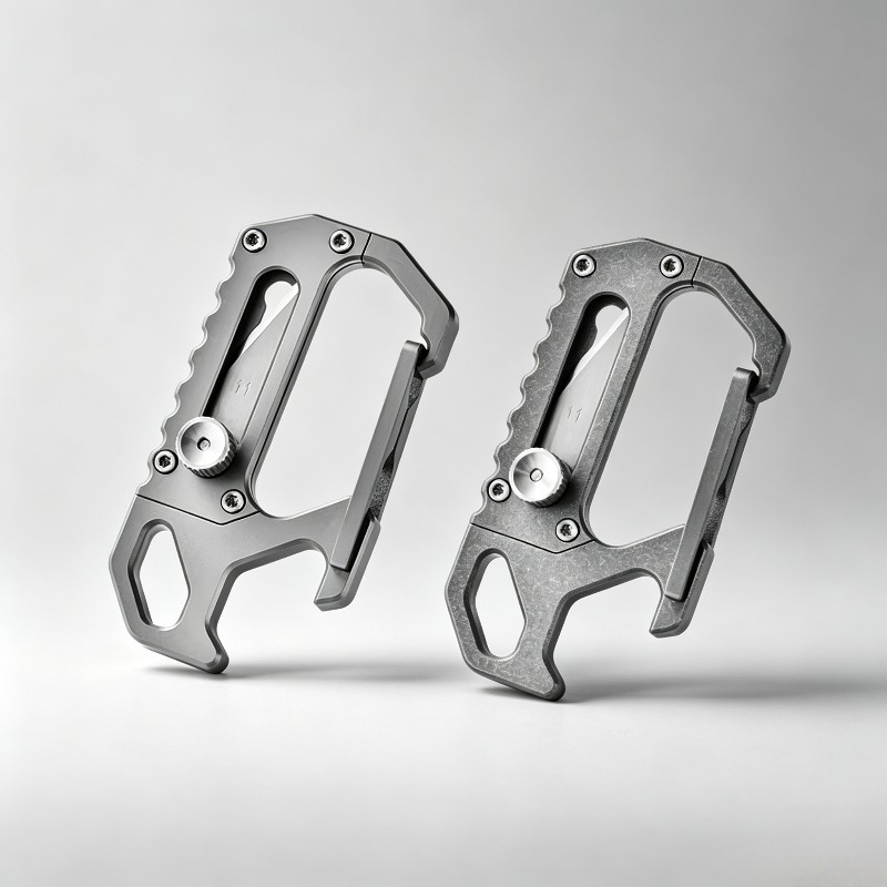 Edc Carry Backpack - Titaniumlegering EDC draagbare sleutelhanger met snelontgrendelbare