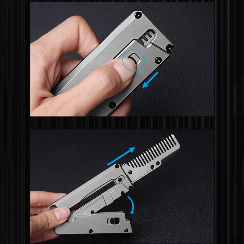 Opvouwbare kam van titaniumleg - Comb Pocket Titanium recensie en prijs