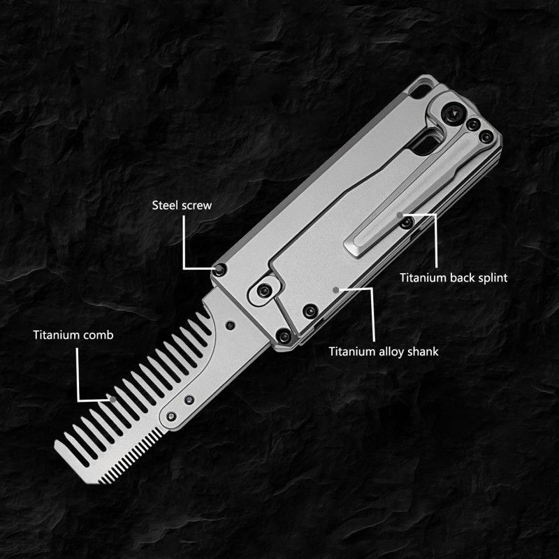 Opvouwbare kam van titaniumleg - Comb Pocket Titanium recensie en prijs