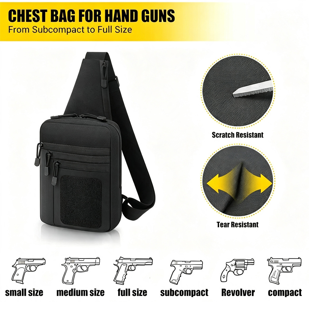 Verborgen draagtas voor wapens - Edc Pistol Carry Bag recensie en prijs