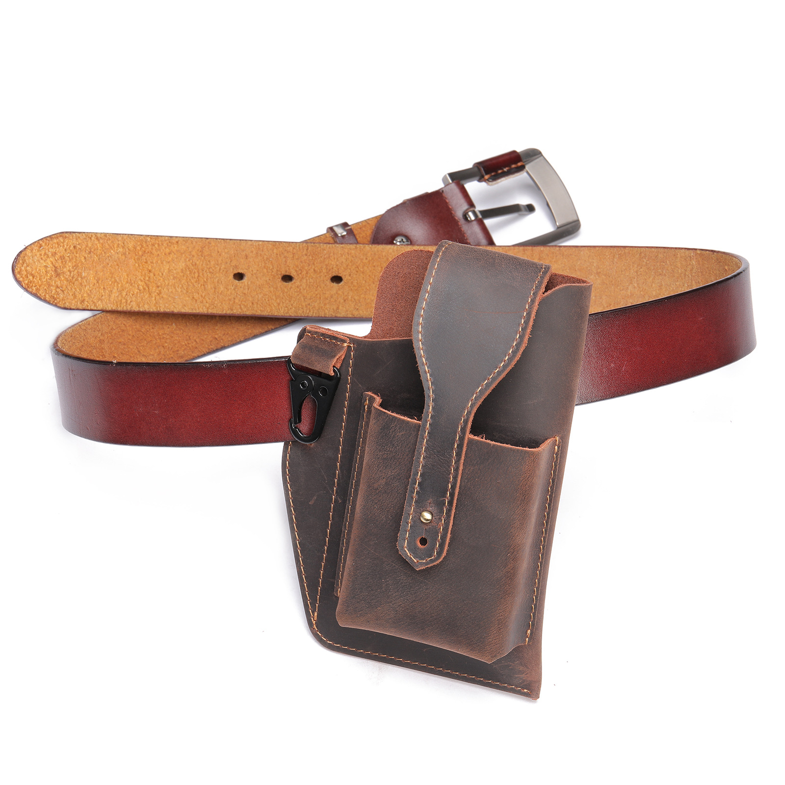 Crazy Horse lederen telefoonho - Edc Carry Bag For Men recensie en prijs