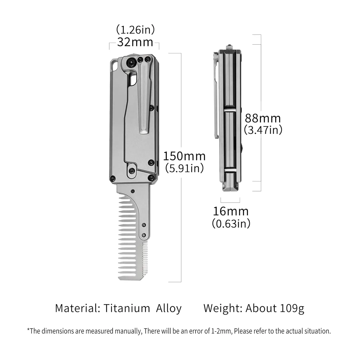 FEGVE TC347 2-in-1 titanium ha - Comb Pocket Titanium recensie en prijs